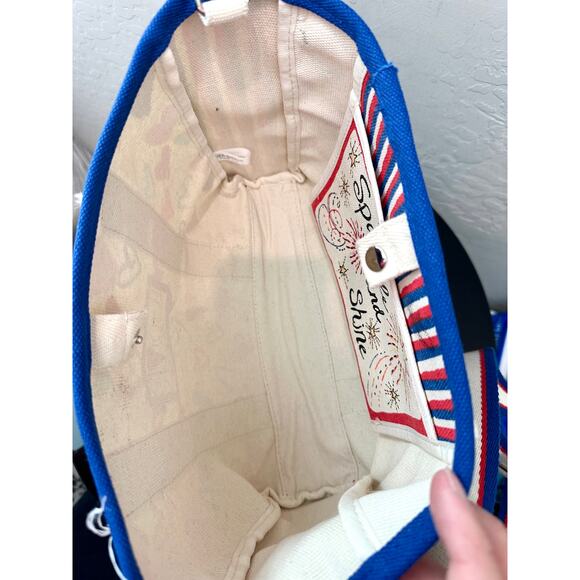 BRIGHTON | Red White And You Canvas Mini Tote Bag Purse - Picture 7 of 8